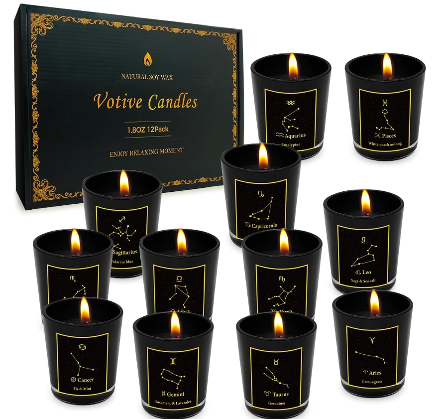 Zodiac Scented Votive Candles (12 Pack)