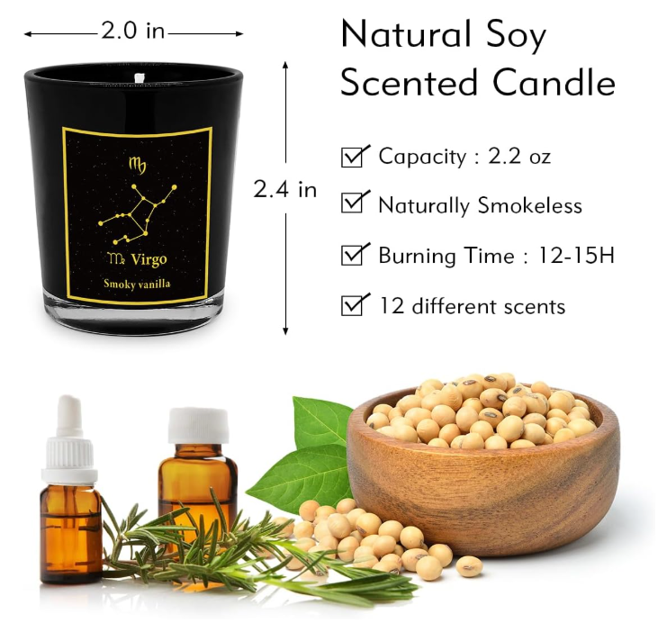 Zodiac Scented Votive Candles (12 Pack)