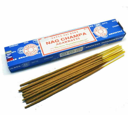 Nag Champa Incense Sticks (12 Sticks) (15 g box)